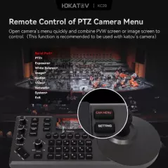 Contrôleur PTZ multifonctionnel RS232 RS485 POE PTZ Contrôleur de clavier de caméra à distance pour système de conférence