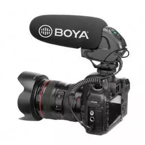 Microphone audio-vidéo BOYA BY-BM3030 a fusil de chasse pour appareils photo reflex Canon Nikon Sony