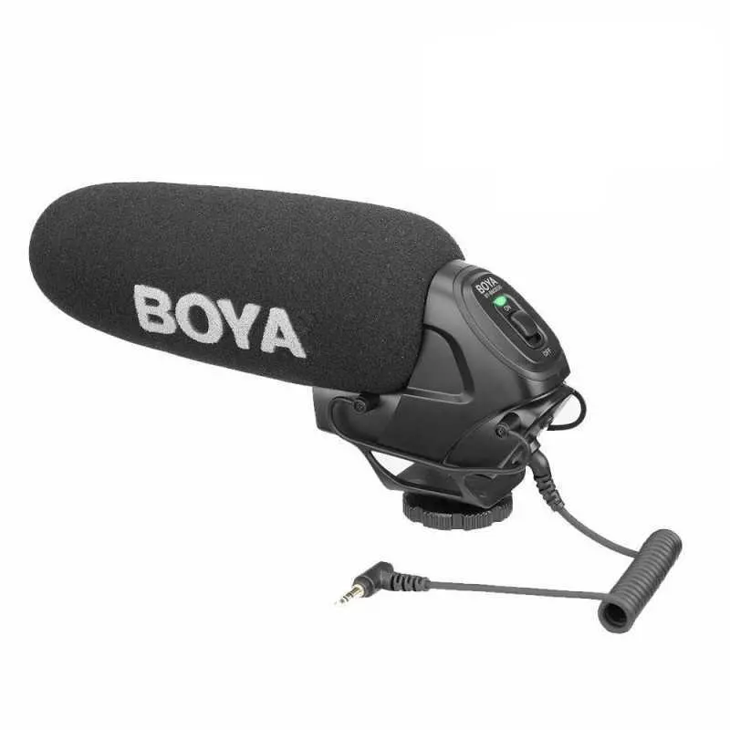 Microphone audio-vidéo BOYA BY-BM3030 a fusil de chasse pour appareils photo reflex Canon Nikon Sony