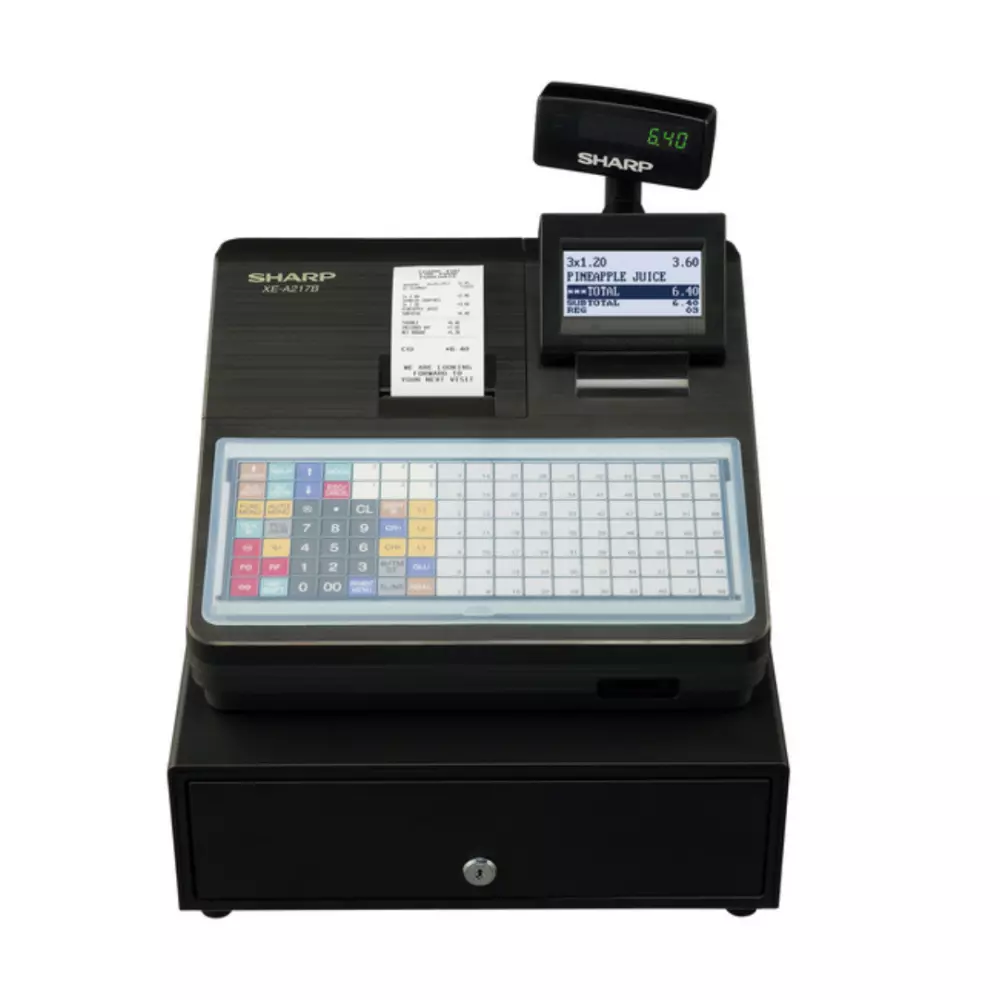 Caisse enregistreuse Sharp XE-A217B Clavier plat avec 70 touches