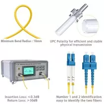 Câbles de raccordement en fibre optique monomode OS2 SC vers LC single mode 10m