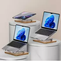 Support pliable de refroidissement réglable pour ordinateur portable rotatif à 360°