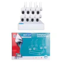 Kit 8 camera HDVISION exterieure nvr 5MP wifi sans fil