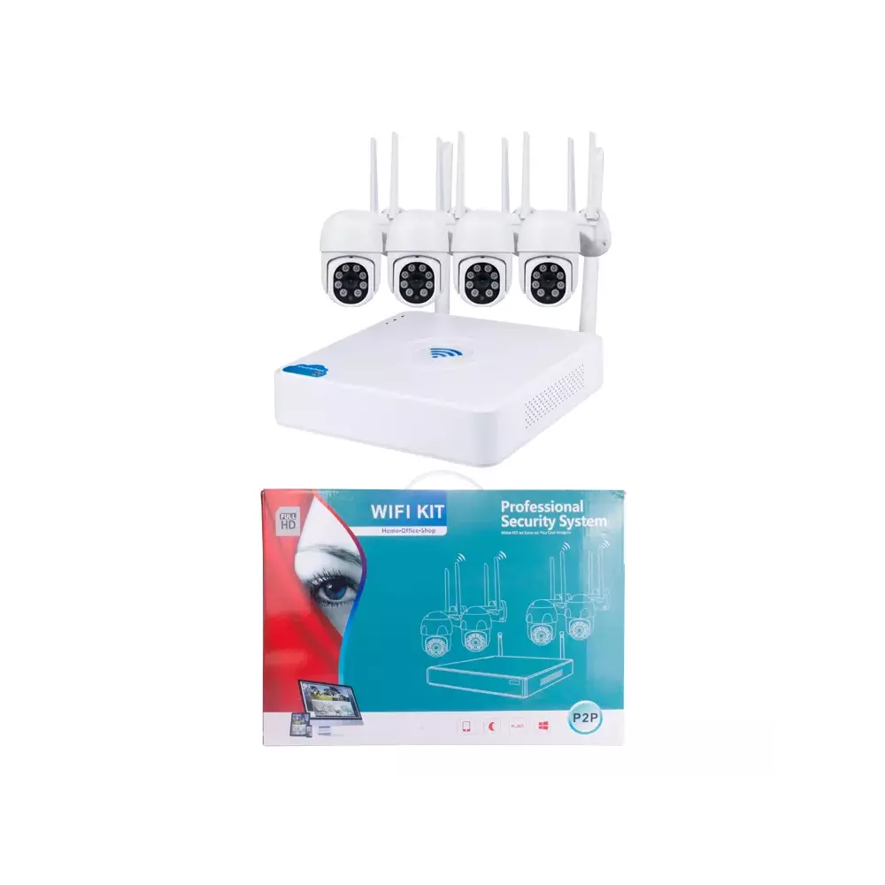 Kit 8 camera HDVISION exterieure nvr 5MP wifi sans fil + ecran