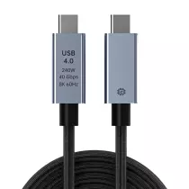 Cable Type C double transmission haute vitesse 8K 40Gbps de PD240W compatible avec l'écran du câble de données iph 15