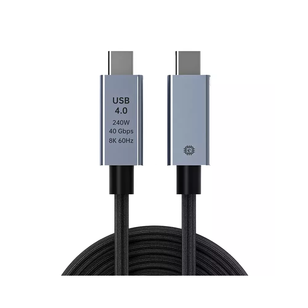 Cable Type C double transmission haute vitesse 8K 40Gbps de PD240W compatible avec l'écran du câble de données iph 15