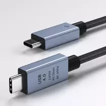 Cable Type C double transmission haute vitesse 8K 40Gbps de PD240W compatible avec l'écran du câble de données iph 15