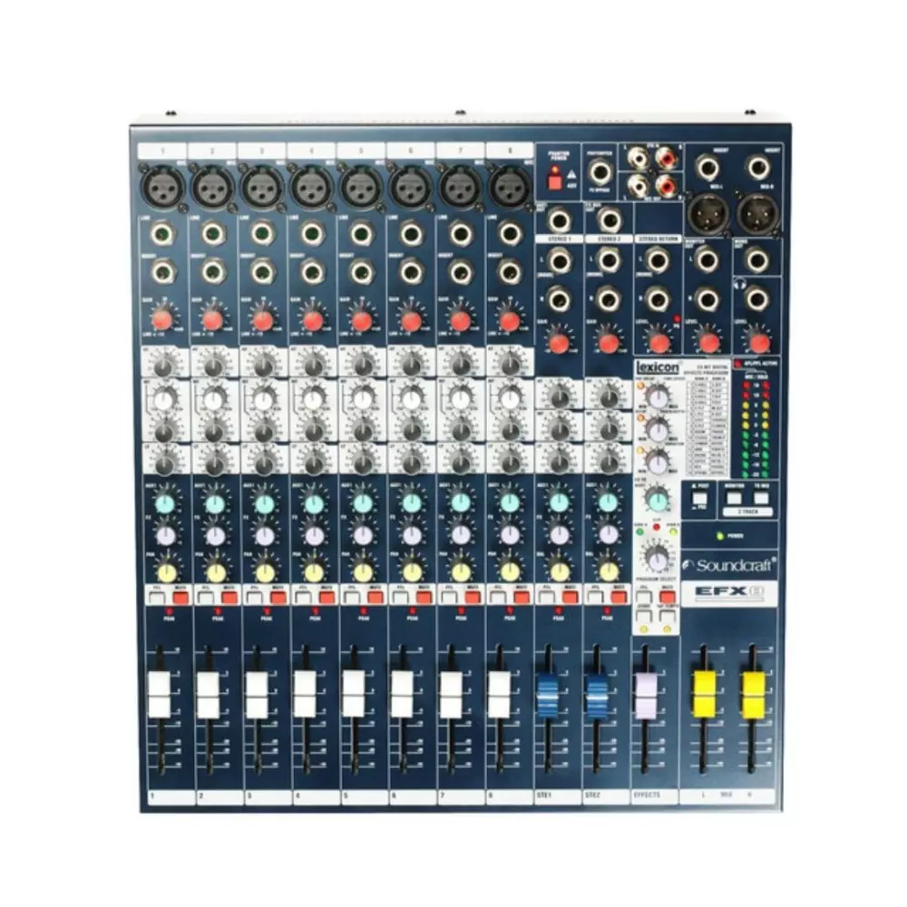Console de mixage 8 canaux Soundcraft EFX8 avec effets Lexicon intégrés