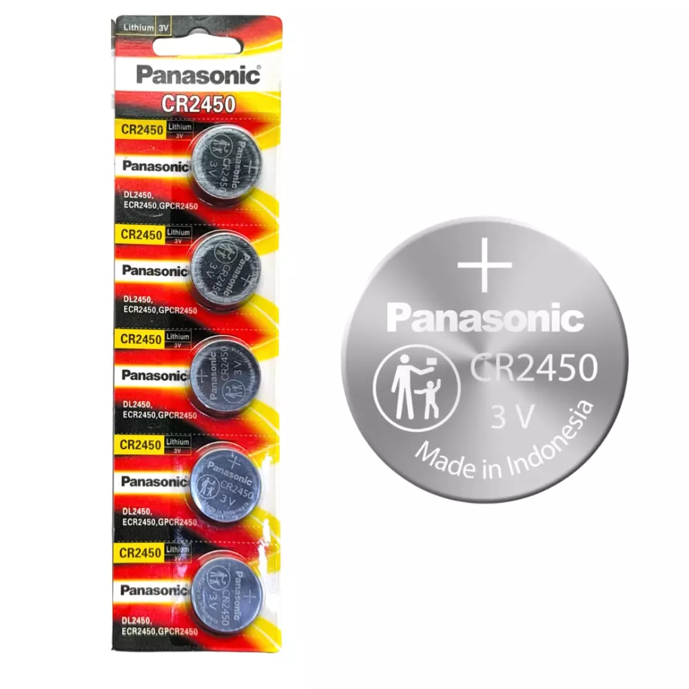 Pile au Lithium Panasonic CR2450, 3V | Pile Bouton | Haute Capacité