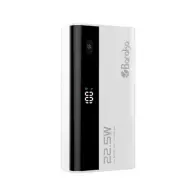 Power Bank Baraka BRK-PB11 5000mAh avec 1 entrée micro/type-C et 1 sortie USB + 1 sortie type-C blanc