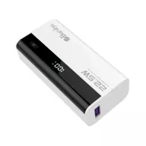 Power Bank Baraka BRK-PB11 5000mAh avec 1 entrée micro/type-C et 1 sortie USB + 1 sortie type-C blanc