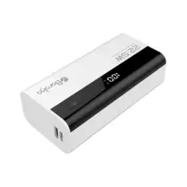Power Bank Baraka BRK-PB11 5000mAh avec 1 entrée micro/type-C et 1 sortie USB + 1 sortie type-C blanc