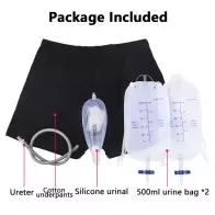 Sac de collecte d'urine portable avec cathéter et sous-vêtements pour homme