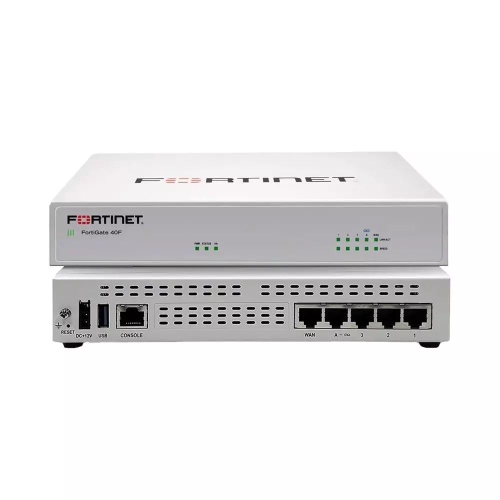 FORTINET FortiGate-40F Firewall Appliance - 5 ports Gigabit Ethernet RJ45, + abonnement 1an