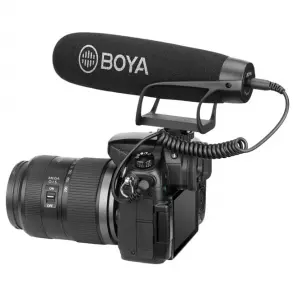 Microphone BOYA BY-BM2021Cardioïde pour Appareil reflex numérique & smartphone android avec 3.5MM TRRS Adaptateur de câble