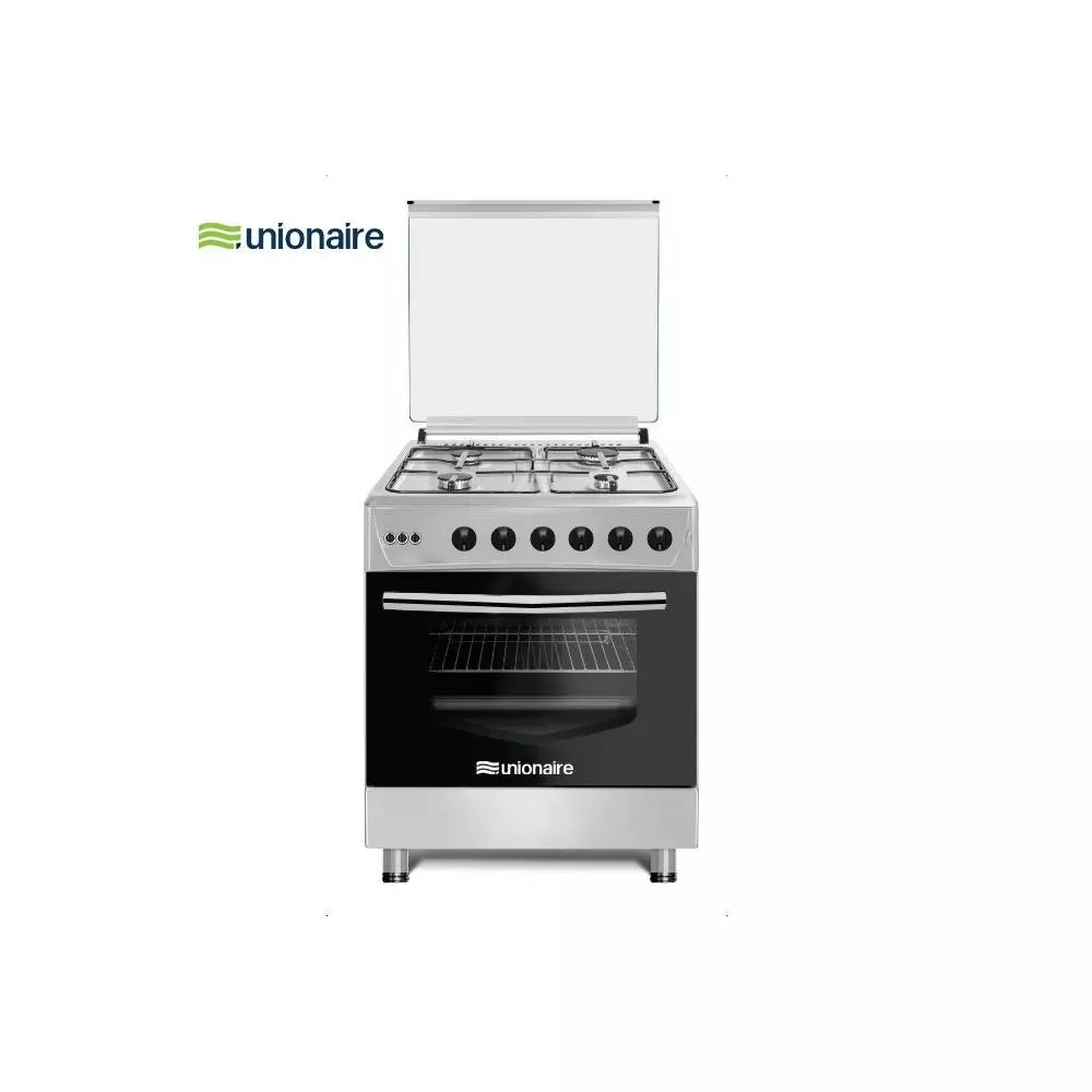 Cuisinière 4 feux UNIONAIRE 60X60 full option inox