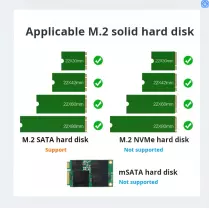 Boîtier de disque dur externe SSD M.2 interface type-c USB3.1