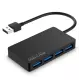 Hub USB3.0 transmission haute vitesse ultra-mince 1 in 4 port