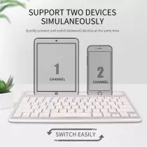 Clavier silencieux Bluetooth avec clavier à ciseaux sans fil Bluetooth pour téléphone et tablette utilisation au bureau