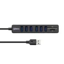 Hub USB type-c à 6 ports, avec Interface USB 2.0 carte SD TF, lecteur de fichiers