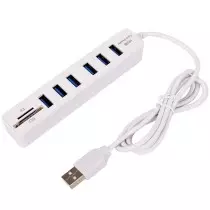 Hub USB type-c à 6 ports, avec Interface USB 2.0 carte SD TF, lecteur de fichiers