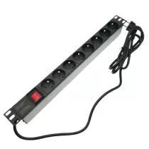 Multiprise rackable PDU 1.8 V/16A, 8 prises courant Francais, haute qualité rack 19" Noir
