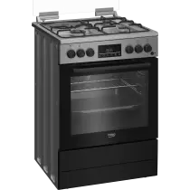 Cuisinière a gaz 3 feux mixte BEKO FBE6332 + 1 feu électrique 60x60cm
