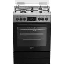 Cuisinière a gaz 3 feux mixte BEKO FBE6332 + 1 feu électrique 60x60cm