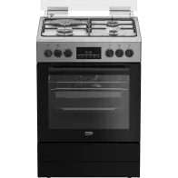 Cuisinière a gaz 3 feux mixte BEKO FBE6332 + 1 feu électrique 60x60cm