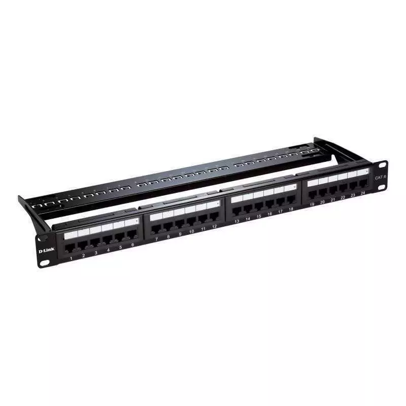Panneau de brassage 24 ports D-Link NPP-C61BLK241 Cat 6 non blindé