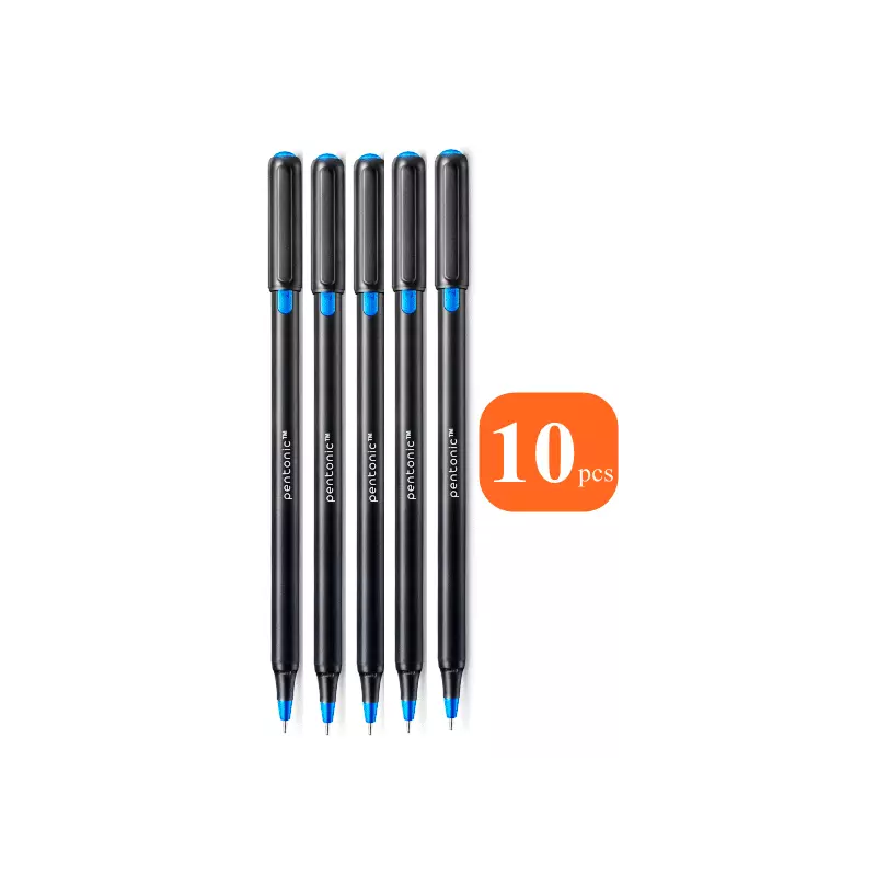 Stylo à bille Linc Pentonic paquet de 10 encre bleue noir et rouge