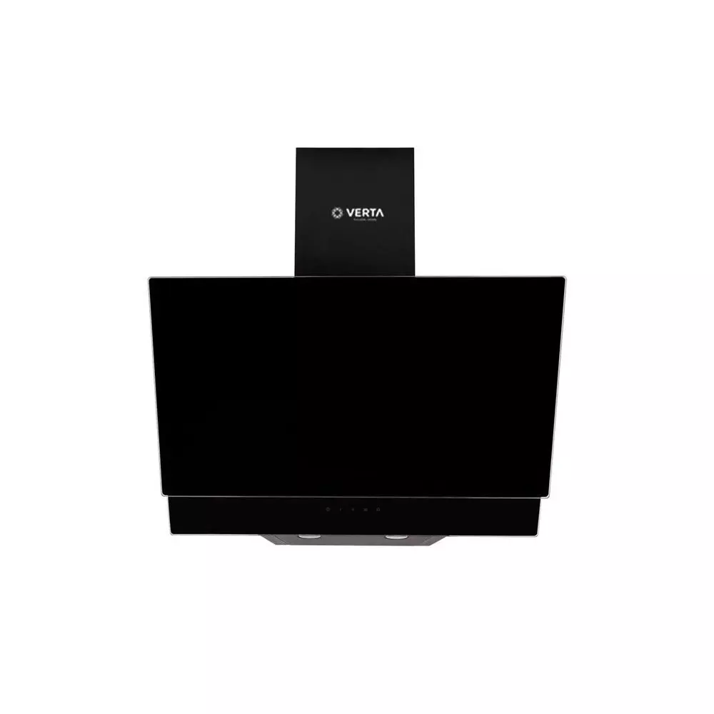 Hotte Aspirante Murale VERTA HM60010 60X601 60 cm, Verre Noir, Design Moderne