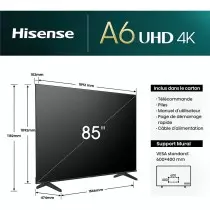 Televiseur Hisense 85A6N UHD 4K 85 pouce (2024)