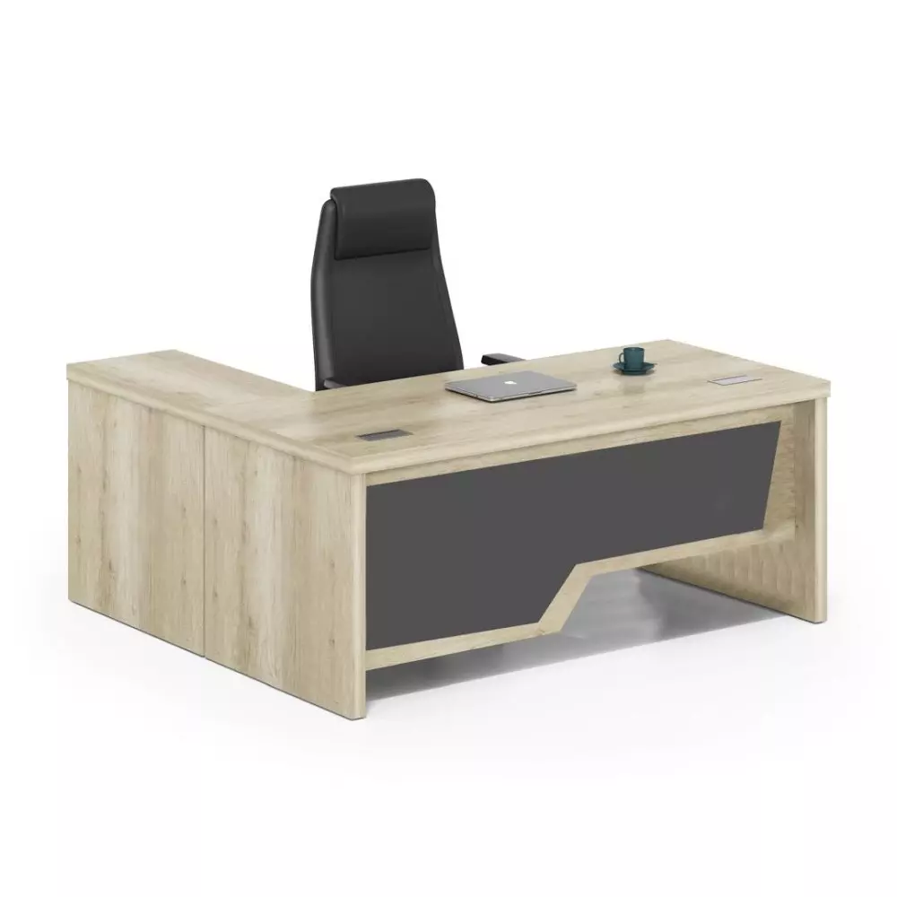 Bureau de direction moderne OZ251418 1800 x 800 mm avec retour latéral