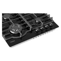 Haier Gaz 4 Feux Noir - Plaque Encastrable Verre
