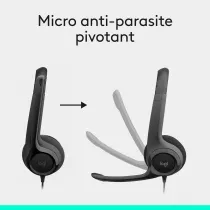 Casque USB Logitech H390  Microphone Anti-Bruit  Commandes Intégrées  Confort Durable