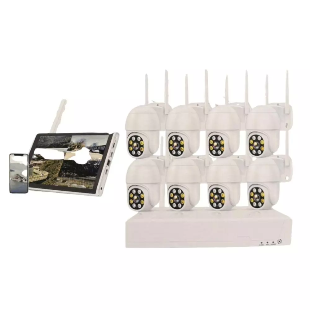 Système Vidéosurveillance 5G WiFi PTZ | HD, IP66 | NVR Sans Fil Pro