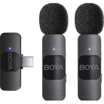 Micro Sans Fil BOYA BY-V20  Double Canal USB-C  Réduction de Bruit