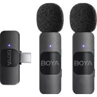 Micro Sans Fil BOYA BY-V20  Double Canal USB-C  Réduction de Bruit