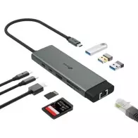 Hub USB-C 9-en-1 TP-Link UH9120C | HDMI 4K@60Hz, PD 100W | Gigabit Ethernet