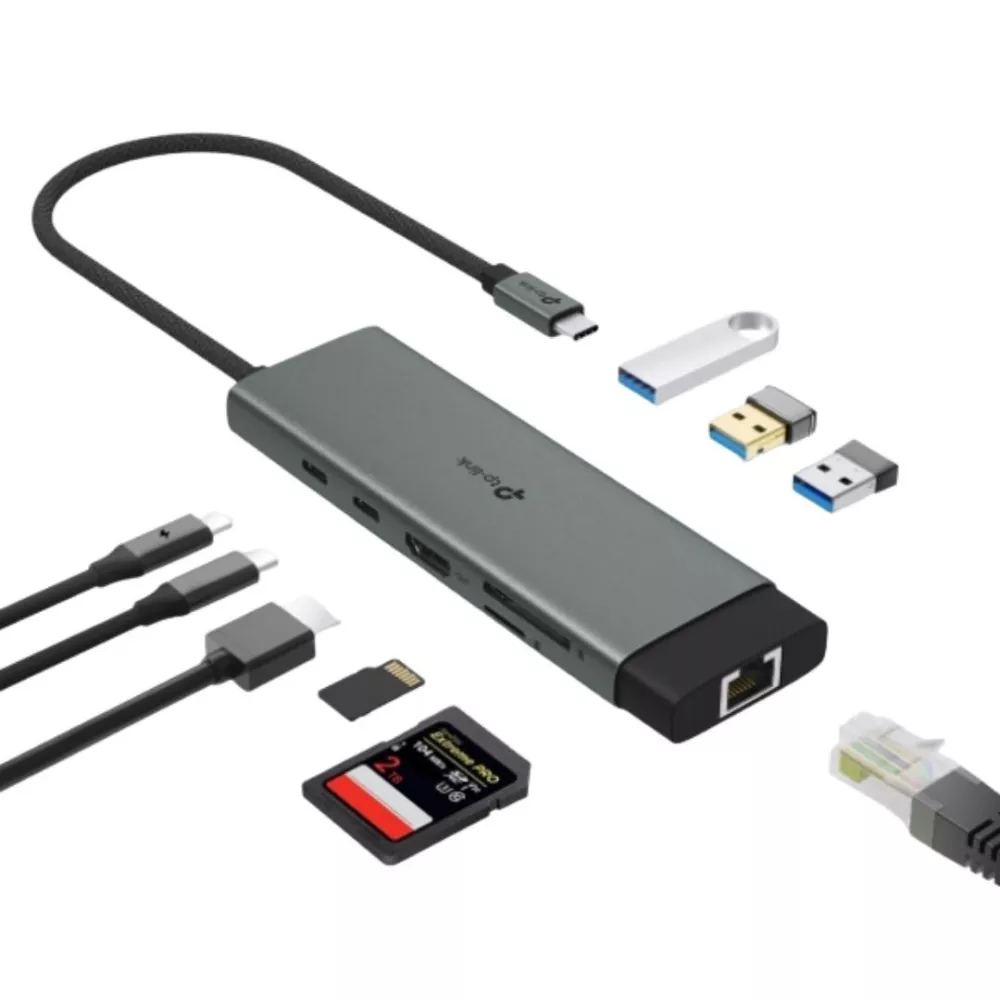 Hub USB-C 9-en-1 TP-Link UH9120C | HDMI 4K@60Hz, PD 100W | Gigabit Ethernet