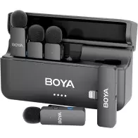 Micro Cravate Sans Fil 4 Canaux pour iPhone/iPad | Boya BY-V4D | Lightning | 200m