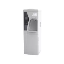 BRUHM Fontaine Distributrice d'Eau | 2 Robinets (Chaud/Froid) | Compartiment Frigo | BDS-112 Blanc