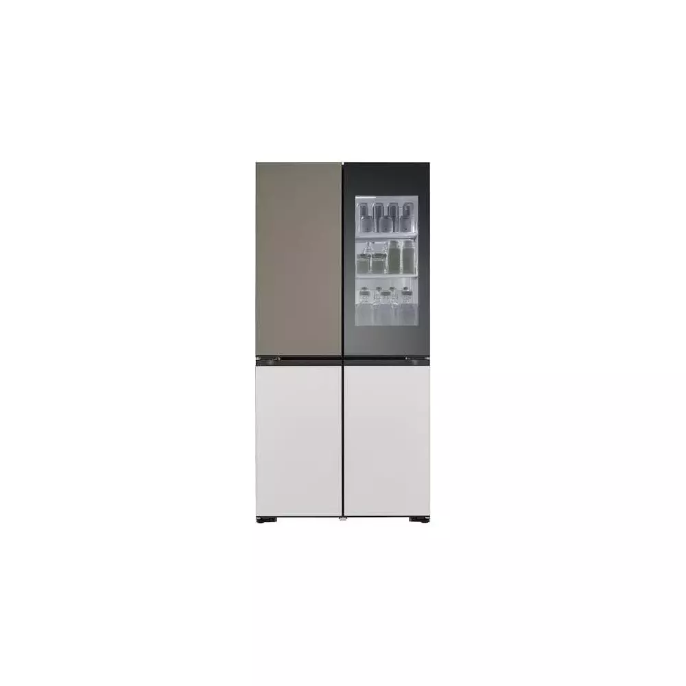 Réfrigérateur LG Side-by-Side 4 Portes Gris | 617 Litres, Froid Linéaire, Compresseur Inverter