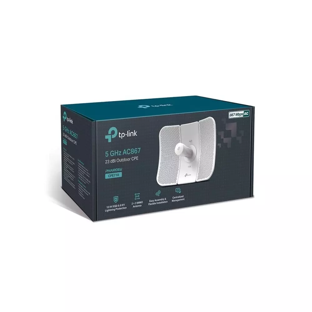TP-Link CPE710 |  Station CPE Extérieure 5 GHz AC 867 Mbps 23 dBi