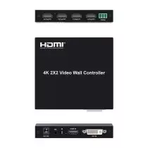 Contrôleur Mur Vidéo 4K HDMI/DVI | Configurations Flexibles 2x2, 1x4, 4x1