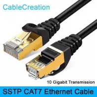 Câble Patch CAT7 RJ45 (8 Paires) 1m | Réseau Lan SSTP Blindé | 10G, 600 MHz, Haute Performance