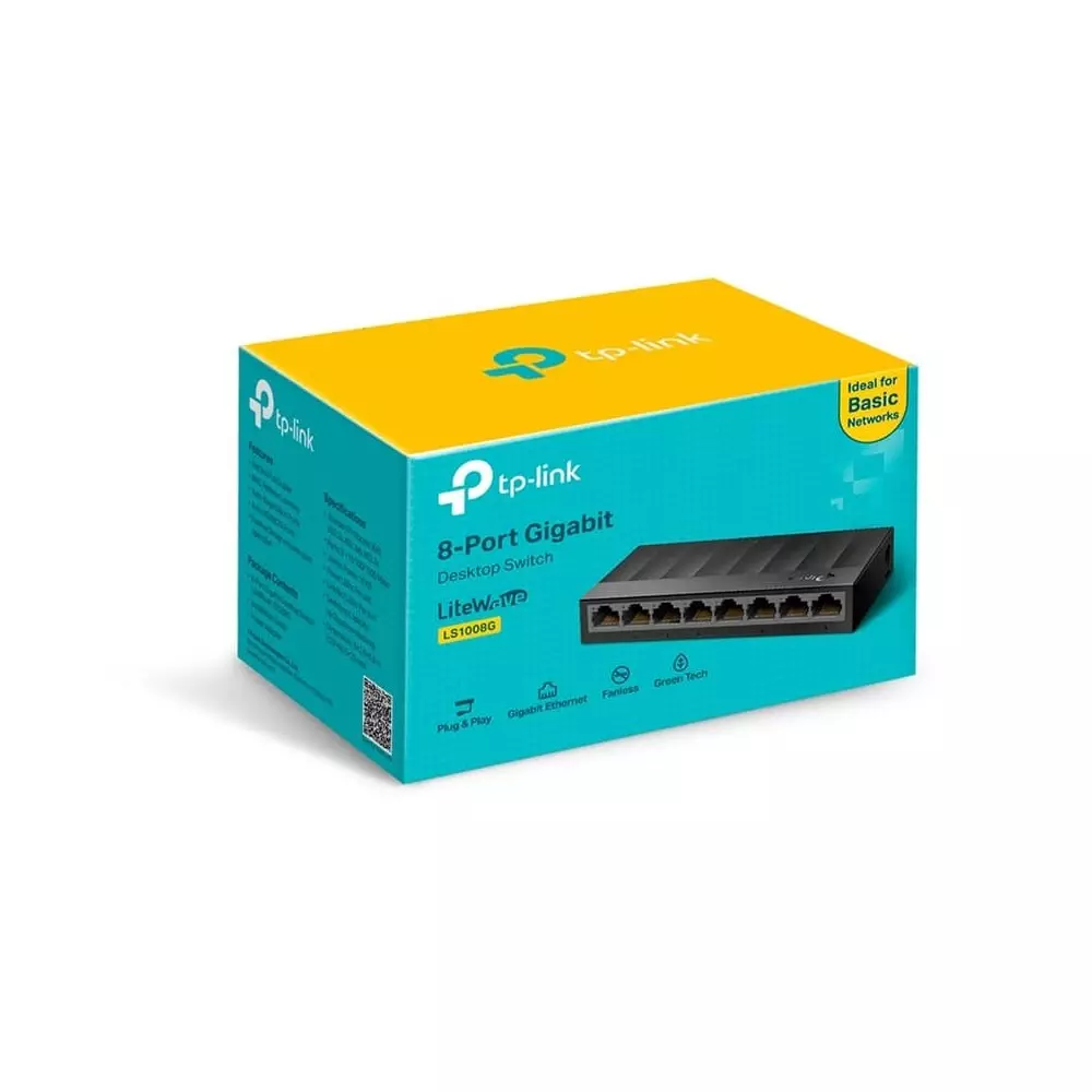 Switch Gigabit 8 Ports | 10/100/1000 Mbps | Plug & Play | Réseau Maison/PME