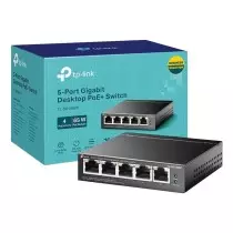 Switch PoE 5 Ports Gigabit | TP-Link TL-SG1005P | 1000 Mbps | Plug & Play