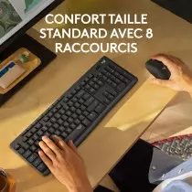 Pack Logitech MK295 Silencieux | Ensemble Sans Fil QWERTY | Technologie SilentTouch